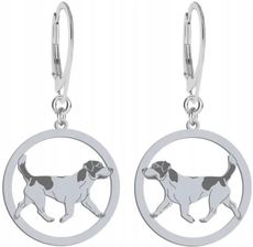 Mejk Jewellery Srebrne Kolczyki 925 Jack Russell Terrier Krótkowłosy