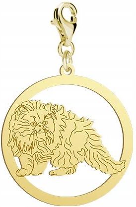 Mejk Jewellery Charms Złoty Persian Cat 925