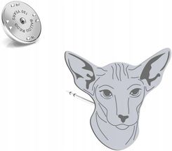 Mejk Jewellery Wpinka Srebrna Kot Peterbald 925