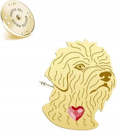 Mejk Jewellery Irish Glen Of Imaal Terrier Złota Wpinka Pin 925