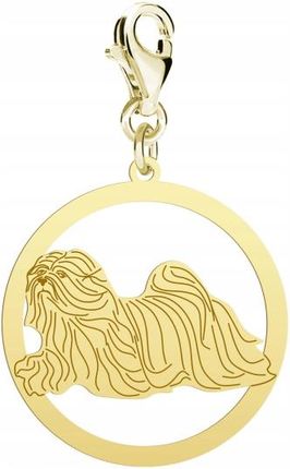 Mejk Jewellery Charms Złoty Z Psem Lhasa Apso 925