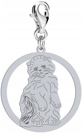 Mejk Jewellery Charms Srebrny Kot Szkocki Zwisłouchy 925
