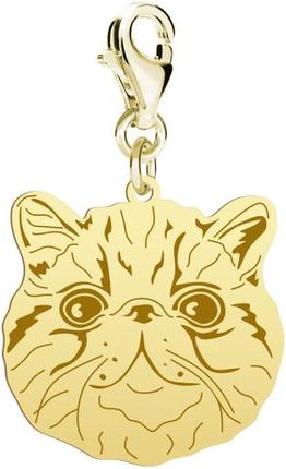 Mejk Jewellery Charms Złoty Kot Egzotyczny 925