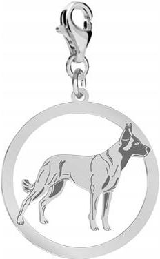 Mejk Jewellery Charms Srebrny Z Psem Rasy Malinois 925