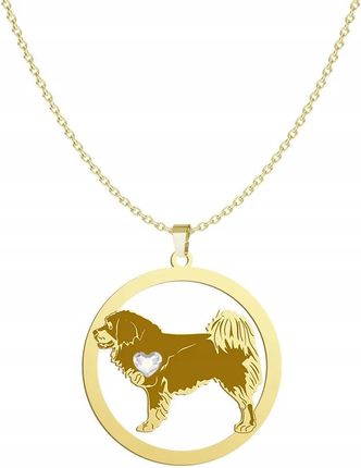 Mejk Jewellery Naszyjnik Złoty Z Psem Tibetan Mastiff 925