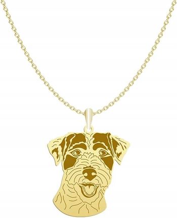 Mejk Jewellery Pozłacany Naszyjnik Z Psem Parson Russell Terrier