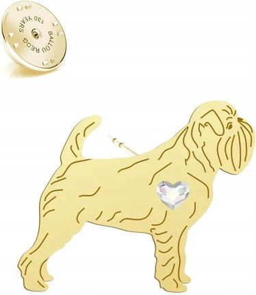 Mejk Jewellery Gryfonik Belgijski Złota Wpinka Pin 925