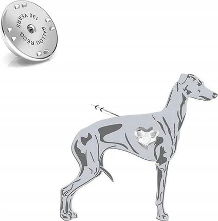 Mejk Jewellery Italian Sighthound Wpinka Srebrna