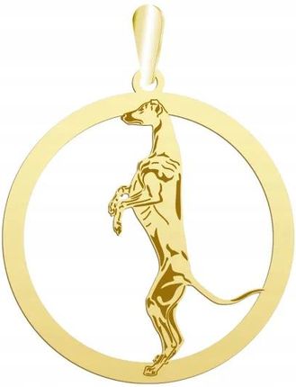 Mejk Jewellery Zawieszka Złota Z Psem Greyhound 925