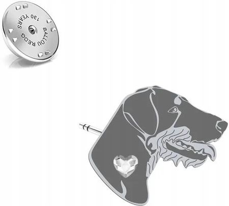 Mejk Jewellery Niemiecki Terier Myśliwski Wpinka Ze Srebra925