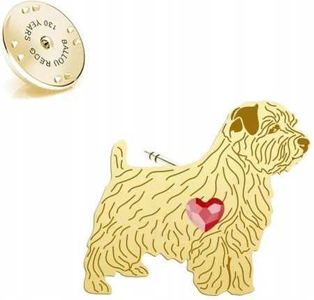 Mejk Jewellery Norfolk Terrier Wpinka Złota 925