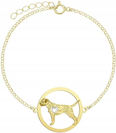 Mejk Jewellery Bransoletka Pozłacana Z Border Terrier