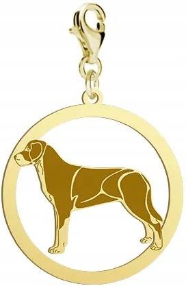 Mejk Jewellery Charms Złoty Z Psem Duży Szwajcarski Pies Pasterski 925