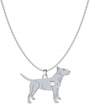 Mejk Jewellery Naszyjnik Srebrny Z Psem Rasy Miniature Bull Terrier
