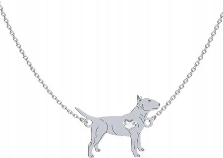 Mejk Jewellery Naszyjnik Srebrny 925 Miniature Bull Terrier