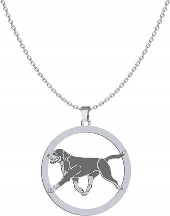 Mejk Jewellery Naszyjnik Ze Srebra 925 Duży Szwajcarski Pies Pasterski