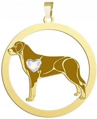 Mejk Jewellery Duży Szwajcarski Pies Pasterski Zawieszka Złota 925