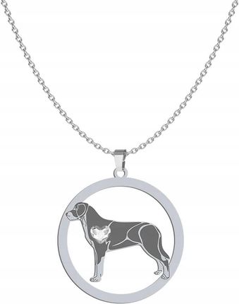 Mejk Jewellery Duży Szwajcarski Pies Pasterski Naszyjnik Ze Srebra 925