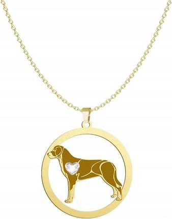 Mejk Jewellery Naszyjnik Złoty 925 Z Psem Duży Szwajcarski Pies Pasterski