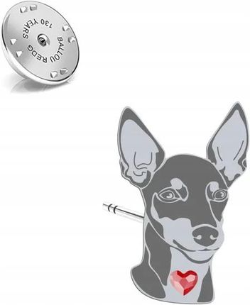 Mejk Jewellery English Toy Terrier Wpinka Ze Srebra925