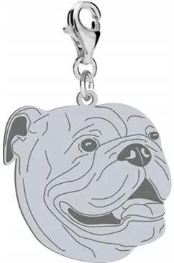 Mejk Jewellery English Bulldog Charms Srebrny