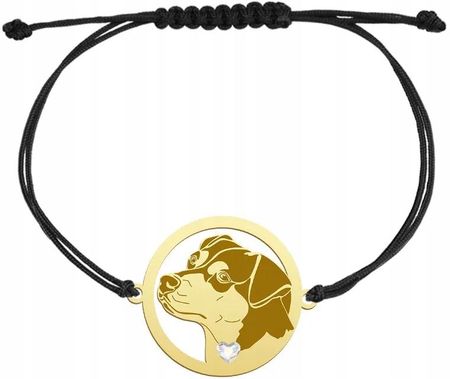 Mejk Jewellery Brazilian Terrier Pozłacana Bransoletka Na Sznurku