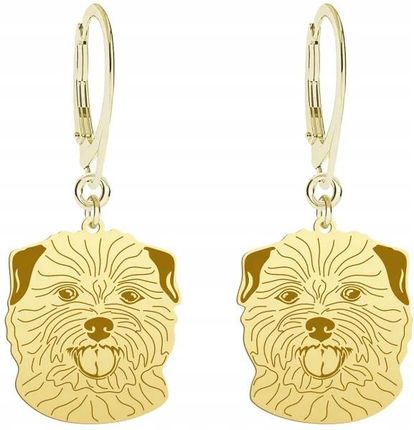 Mejk Jewellery Złote Kolczyki Norfolk Terrier 925