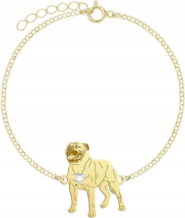 Mejk Jewellery Bransoletka Złota Z Psem Rasy Ca De Bou - Dog Z Majorki 925