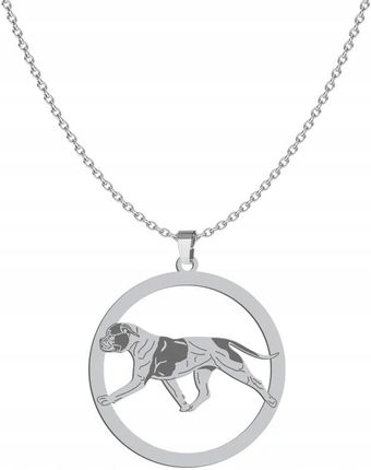 Mejk Jewellery Naszyjnik Srebrny Bulldog Amerykański
