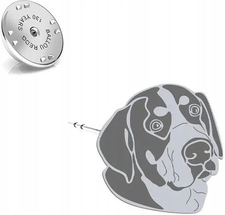 Mejk Jewellery Wpinka Srebrna Duży Szwajcarski Pies Pasterski 925