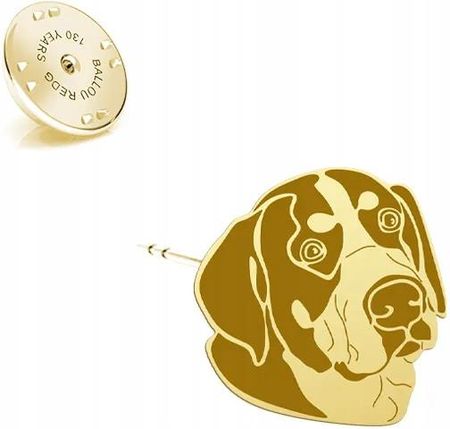 Mejk Jewellery Wpinka Złota Duży Szwajcarski Pies Pasterski 925