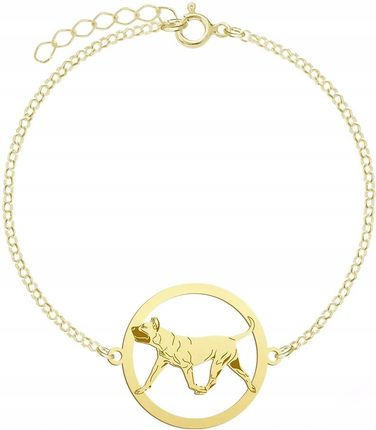 Mejk Jewellery Bransoletka Złota Dog Kanaryjski 925