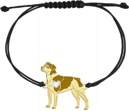 Mejk Jewellery Pozłacana Bransoletka Brazilian Terrier Na Sznurku