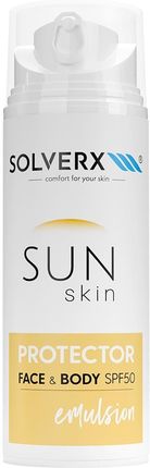 Solverx Sun Skin Protector Emulsja Ochronna Do Twarzy I Ciała Spf50 150Ml
