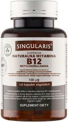 Singularis-Herbs Naturalna Wit. B12 Metylokobalamina Superior 120Kaps