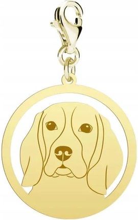Mejk Jewellery Charms Pozłacany Beagle