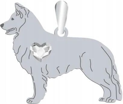 Mejk Jewellery Zawieszka White Swiss Shepherd Dog Srebro925