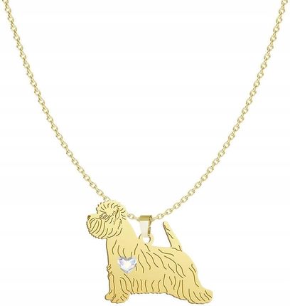Mejk Jewellery Pozłacany Naszyjnik West Highland White Terrier