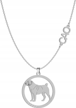 Mejk Jewellery Naszyjnik Srebrny Owczarek Środkowoazjatycki