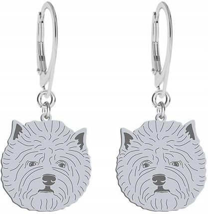 Mejk Jewellery Srebrne Kolczyki West Highland White Terrier