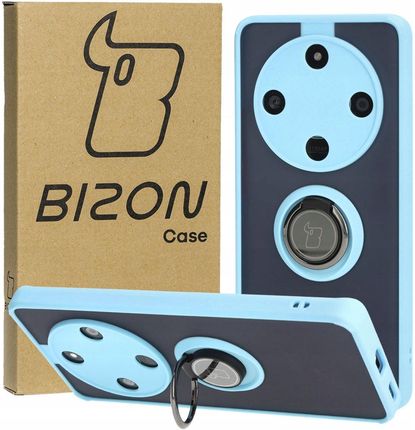 Bizon Etui Case Hybrid Ring Do Honor Magic6 Lite Błękitne