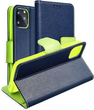 Nemo Etui Xiaomi Redmi 13C Poco C65 Fancy Case Portfel Z Klapką Granatowo Limonkowe