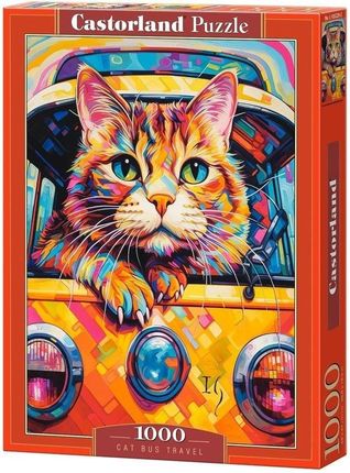 Castorland Castor Puzzle 1000El. Kot Podróżujący Autobusem
