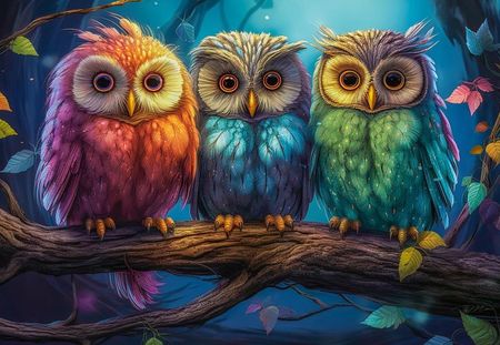 Castorland Puzzle 1000El. Three Little Owls Castor