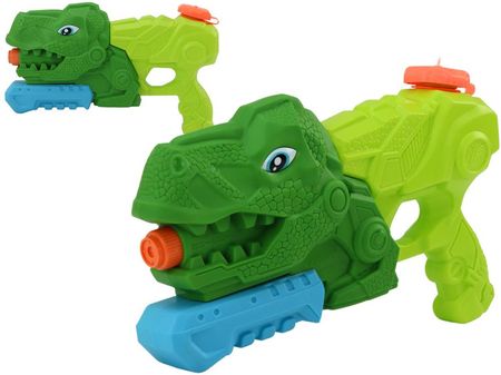 Lean Toys Pistolet Na Wodę Dinozaur 1L Zielony Tyranozaur Zasięg 7M