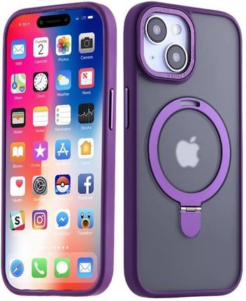 Maxximus Mx Kickstand Magsafe Circle Iphone 15 Plus 6 7 Purple Fioletowy