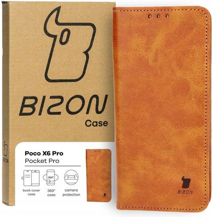 Bizon Etui Case Pocket Pro Do Xiaomi Poco X6 5G Brązowe
