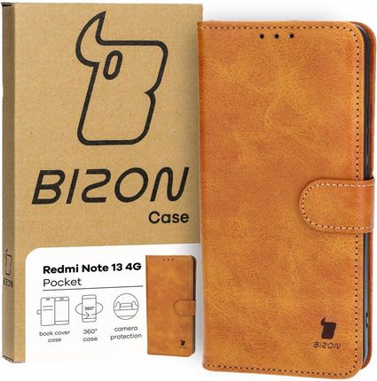 Bizon Etui Case Pocket Do Xiaomi Redmi Note 13 4G Brązowe