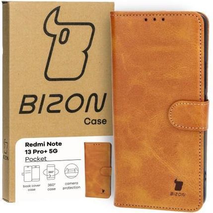 Bizon Etui Case Pocket Do Xiaomi Redmi Note 13 Pro 5G Brązowe