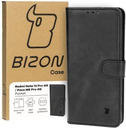 Bizon Etui Case Pocket Do Xiaomi Redmi Note 13 Pro 4G Poco M6 Czarne